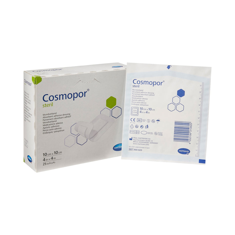 Adhesive Dressing Cosmopor® Steril 4 X 4 Inch Nonwoven Square White Sterile