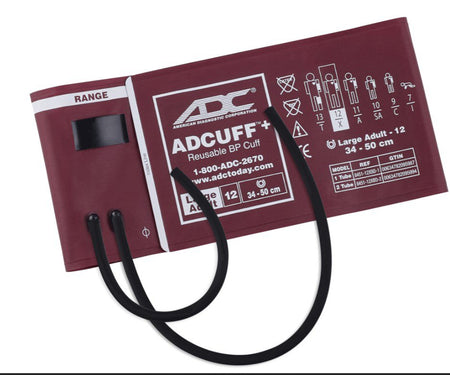 Reusable Blood Pressure Cuff ADC 34 to 50 cm Arm Nylon Cuff Large Adult Cuff