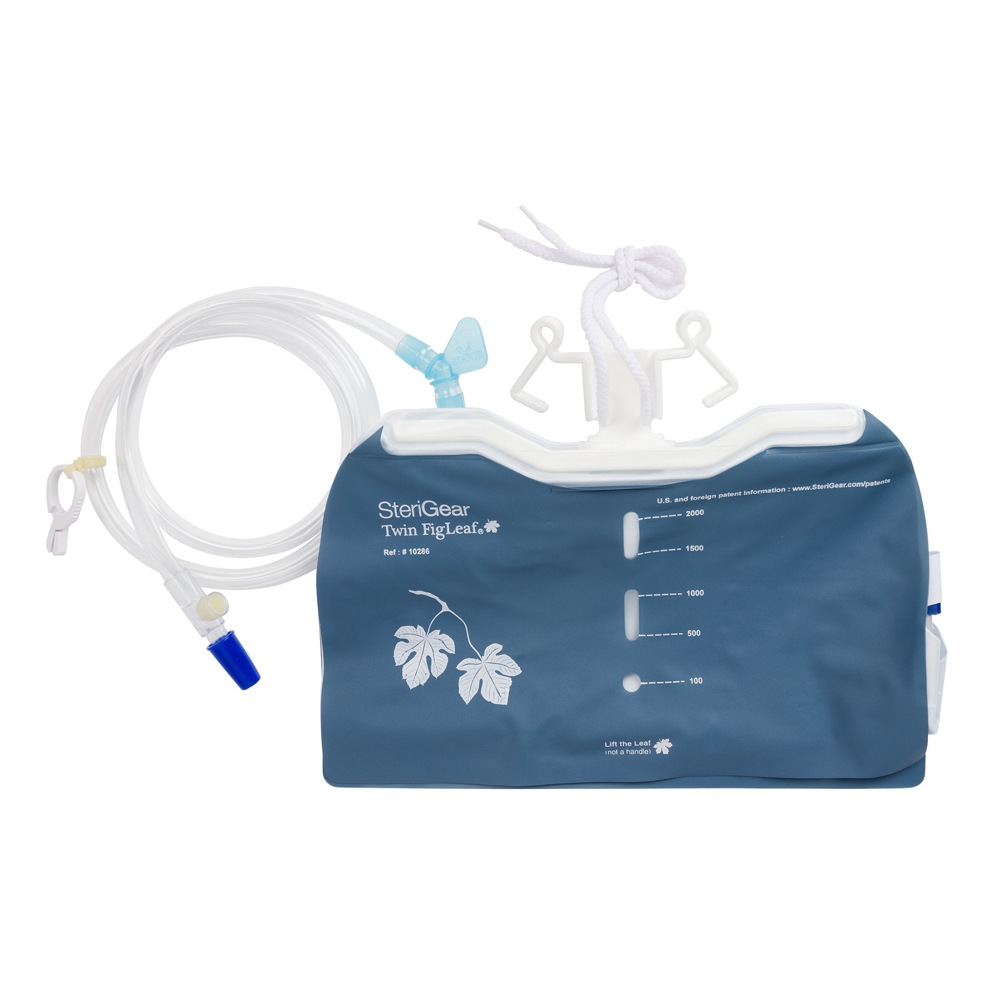 Urinary Drain Bag The Fig Leaf™ Anti-Reflux Valve Sterile 2000 mL Vinyl