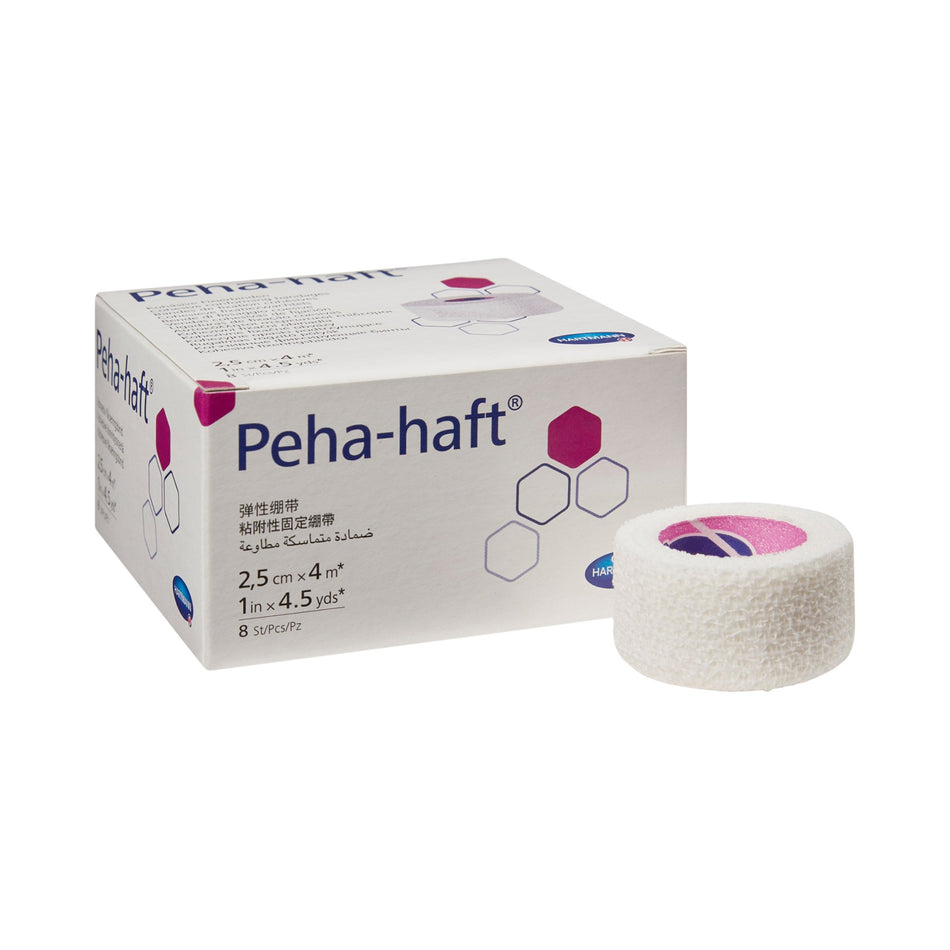 Absorbent Cohesive Bandage Peha-haft® 1 Inch X 4-1/2 Yard Self-Adherent Closure White NonSterile Standard Compression