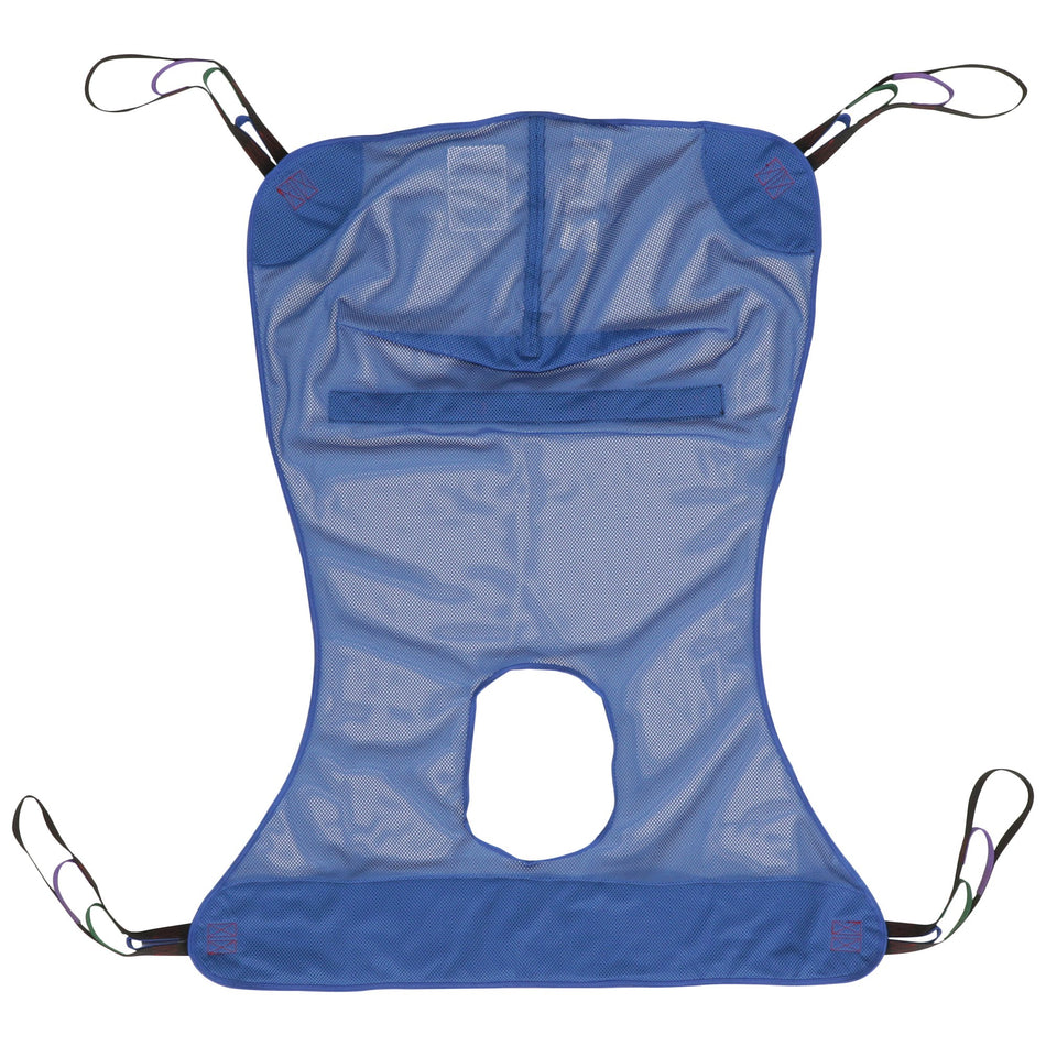 Full Body Commode Sling McKesson 4 or 6 Point Cradle Without Head Support Extra Large 600 lbs. Weight Capacity