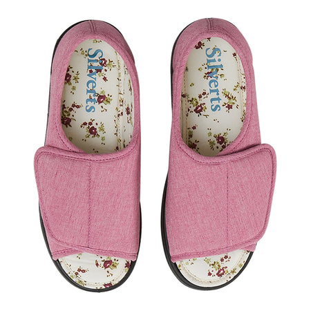 Silverts® Hook and Loop Closure Shoe, Size 8, Misty Rose