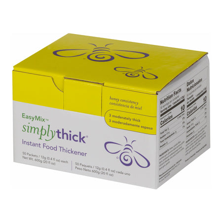 Food and Beverage Thickener SimplyThick® Easy Mix 12 Gram Individual Packet Unflavored Powder IDDSI Level 3 Moderately Thick/Liquidized