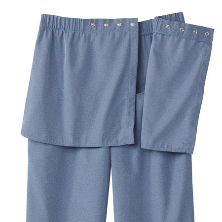 Silverts® Women's Open Back Gabardine Pant, Heather Chambary Blue, 3X-Large