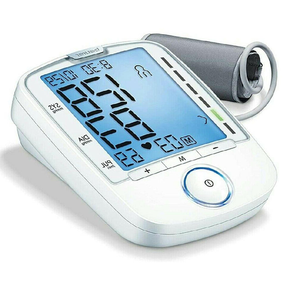 Home Automatic Digital Blood Pressure Monitor Beurer Large Cuff Nylon Cuff 22 to 42 cm Desk Model