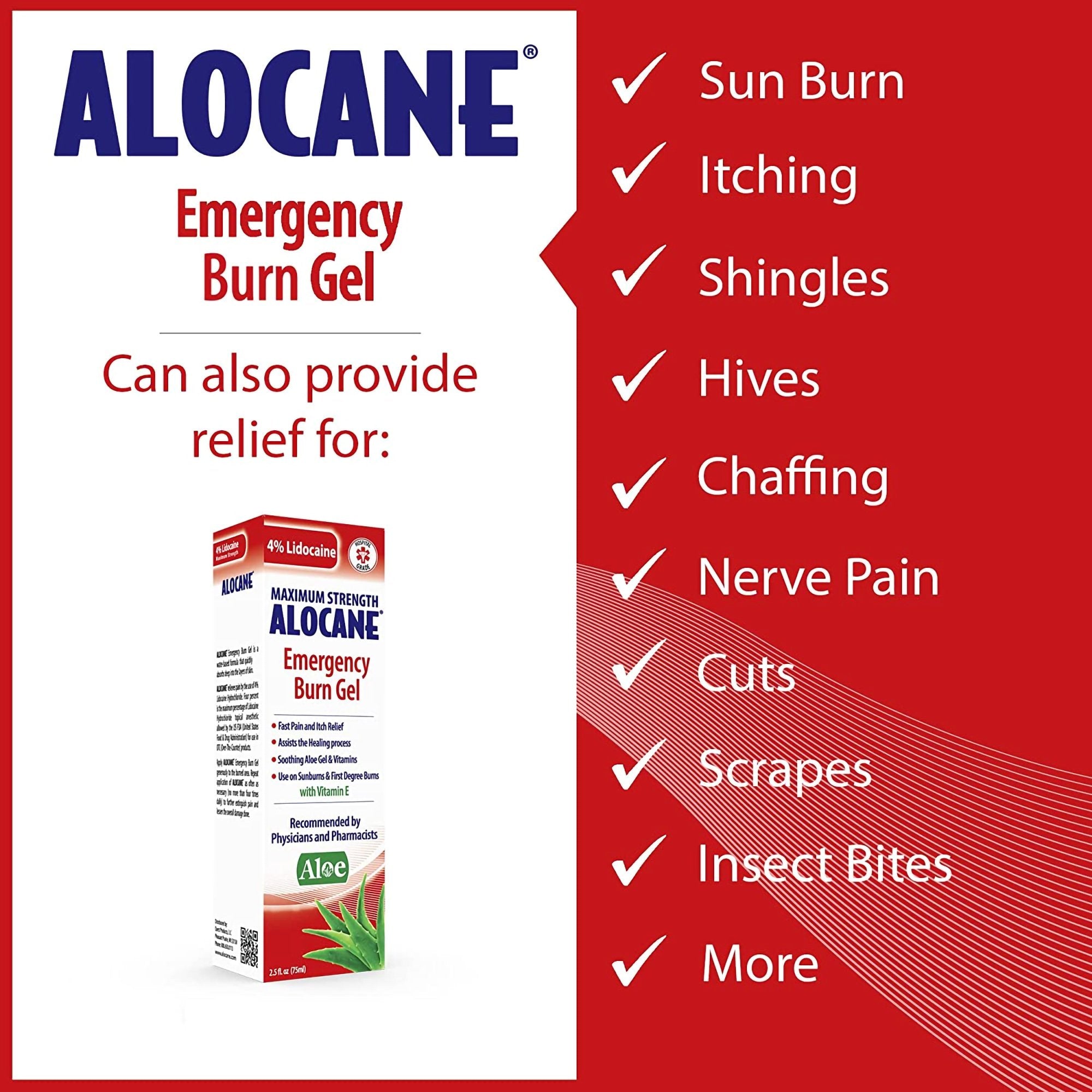 Alocane Emergency Burn Gel, Maximum Strength