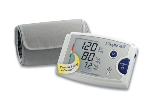 Home Automatic Digital Blood Pressure Monitor LifeSource™ Wide Range Cloth Fabric Cuff 23 - 43 cm Desk Model