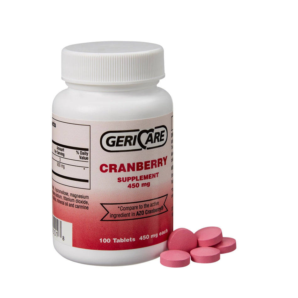 Dietary Supplement Geri-Care® Cranberry Extract 450 mg Strength Tablet 100 per Bottle