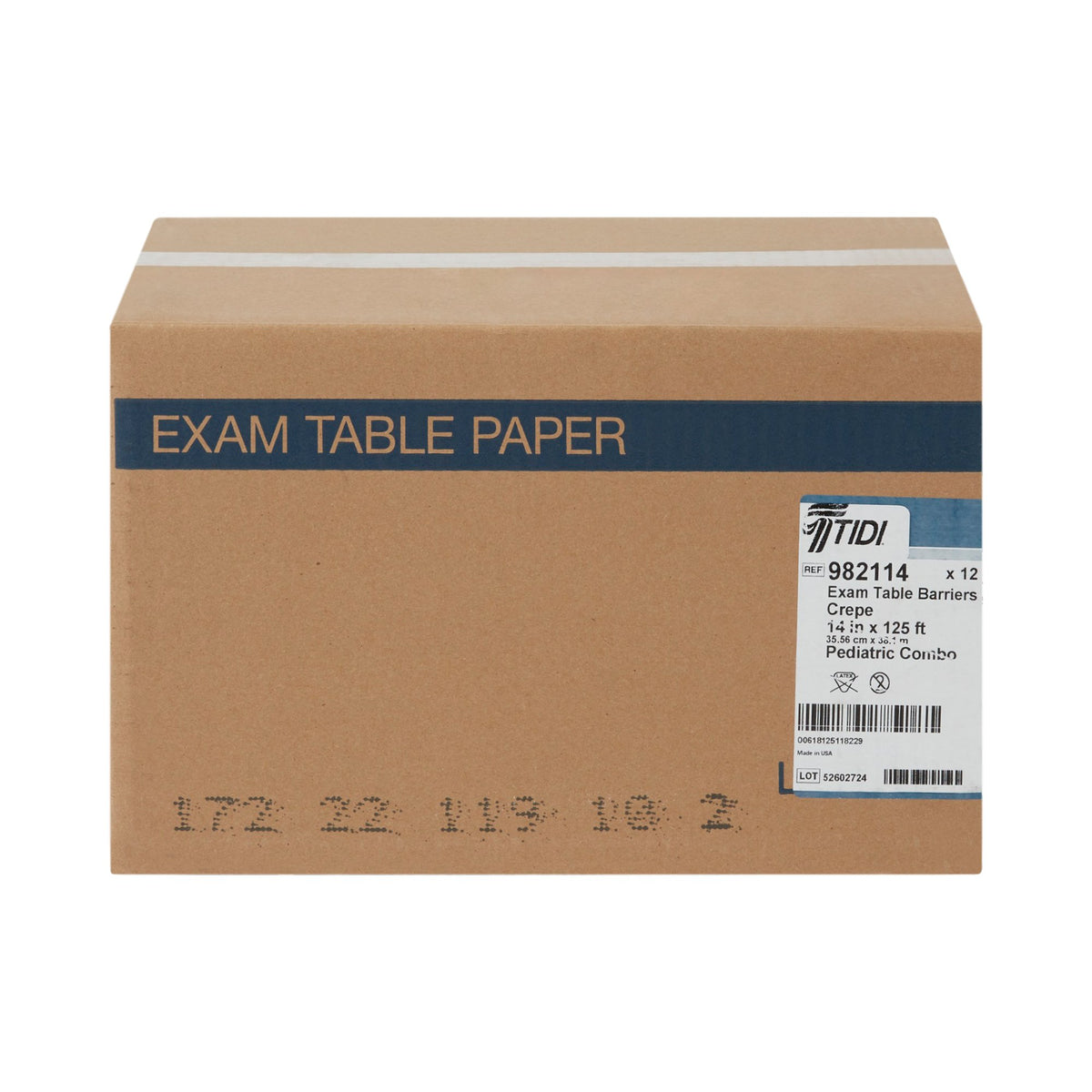 Tidi® Crepe Table Paper, 14 Inch x 125 Foot, Print (Pediatric Combo)