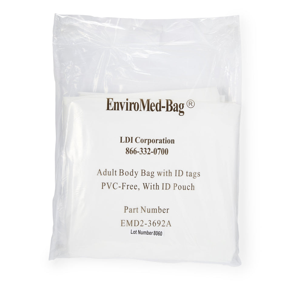 Post Mortem Bag EnviroMed-Bag® 36 W X 92 L Inch One Size Fits Most Olefin Film Zipper Closure, Envelope Style