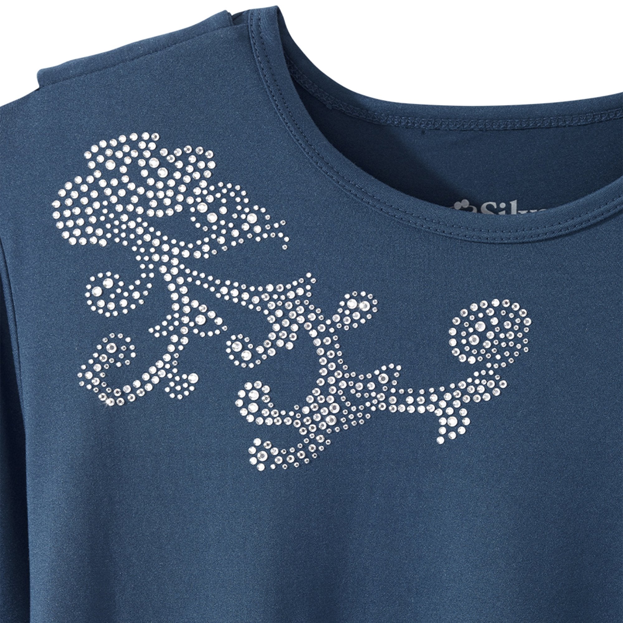 Adaptive Shirt Silverts® 3X-Large Navy Blue Without Pockets Long Sleeve Female