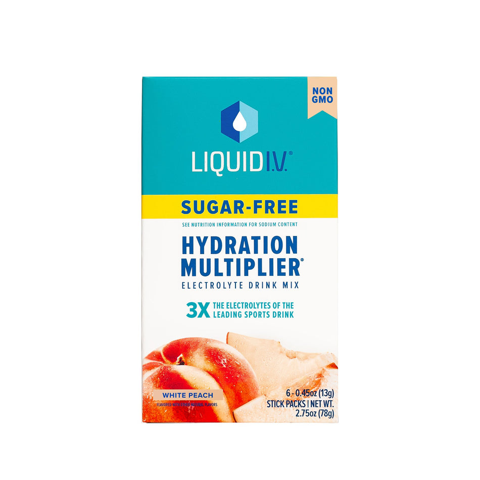 Oral Electrolyte Solution Liquid I.V.® Hydration Multiplier® Sugar-Free White Peach Flavor 0.45 oz. Electrolyte