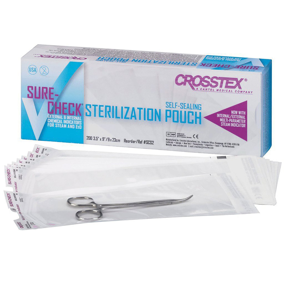 Sure-Check® Sterilization Pouch, 3½ x 9 Inch