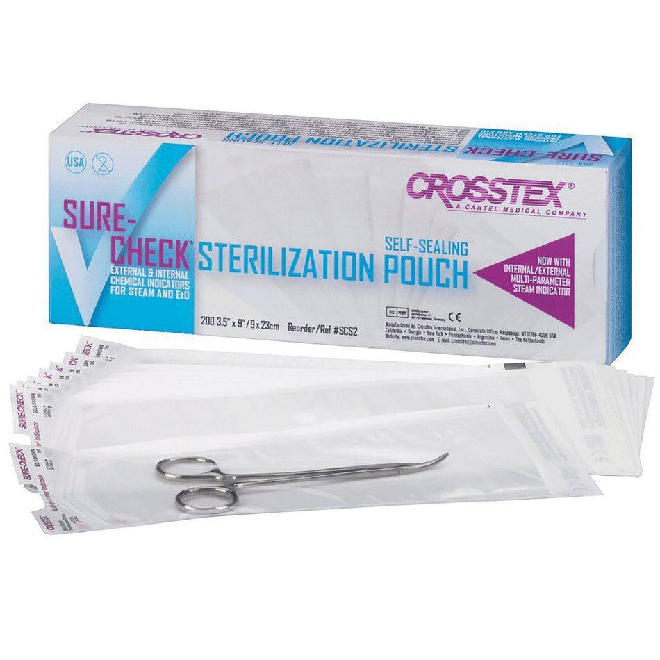 Sure-Check® Sterilization Pouch, 3½ x 9 Inch