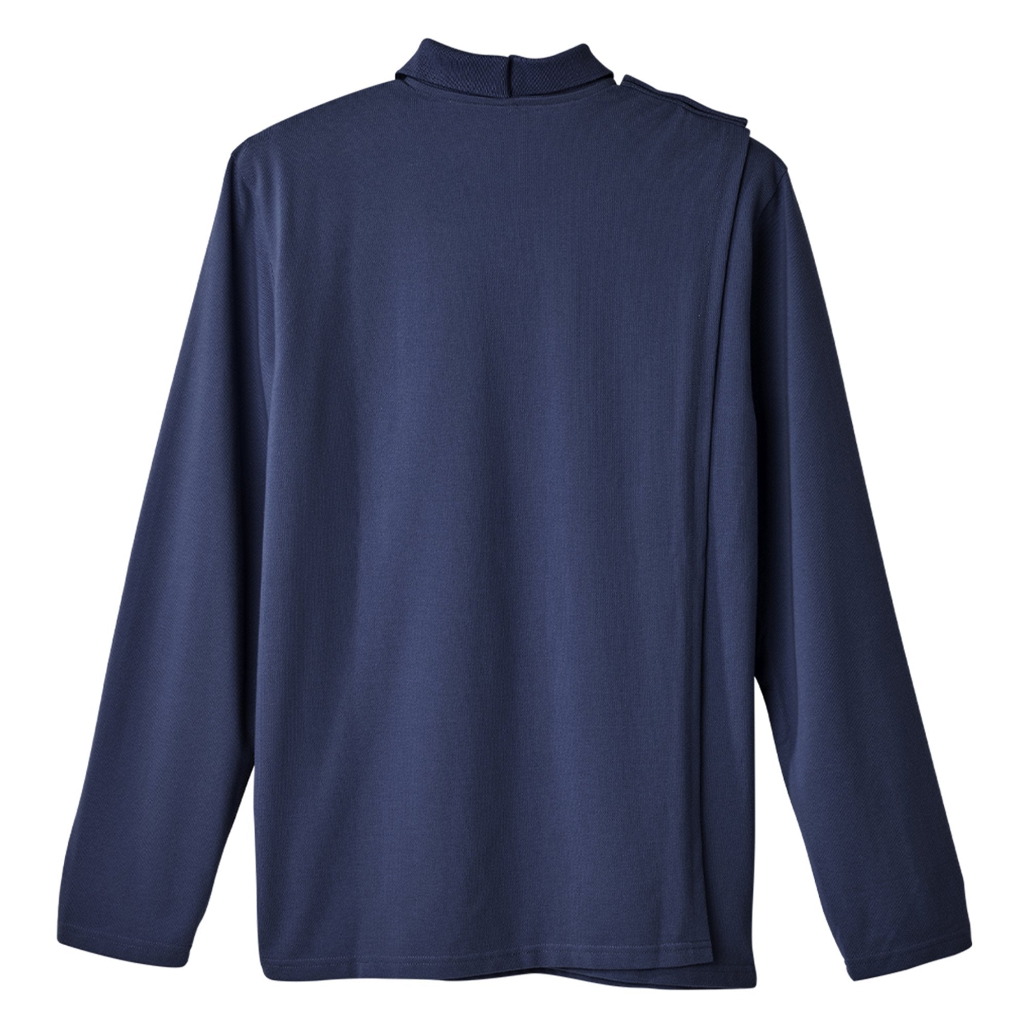 Adaptive Polo Shirt Silverts® Large Dark Navy 1 Pocket Long Sleeve Male