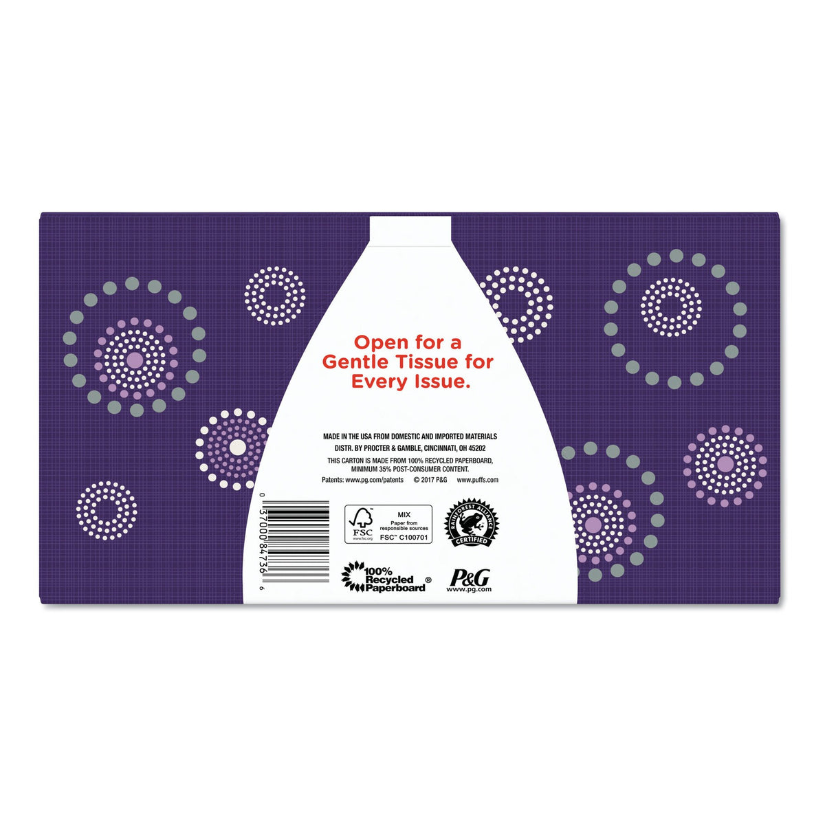 Puffs® Facial Tissue White 8-1/5 X 8-2/5 Inch 180 Count