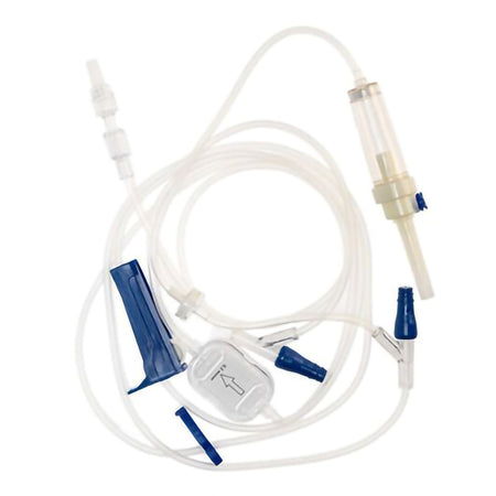 IV Pump Set McKesson Pump 2 Ports 10 Drops / mL Drip Rate 0.2 Micron Filter 105 Inch Tubing Solution Without Flow Regulato...