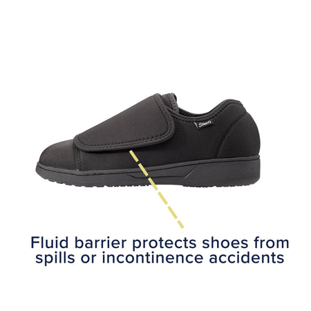 Silverts® Ultra Comfort Flex Hook and Loop Closure Shoe, Size 9, Black