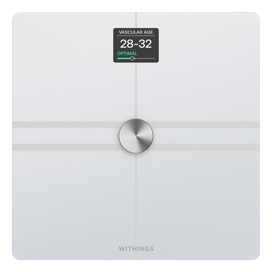 Total Body Composition Analyzer Step On Withings Digital Display 5 -> 200kg (9 -> 440lb) White