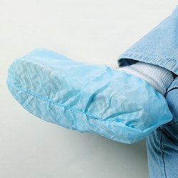 Shoe Cover One Size Fits Most Shoe High Nonskid Sole Blue NonSterile - Apparel>Shoe Covers - Health Care Logistics