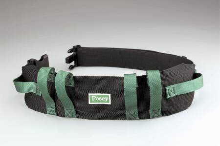 Gait Belt Posey® 55 Inch Length Green / Black Nylon