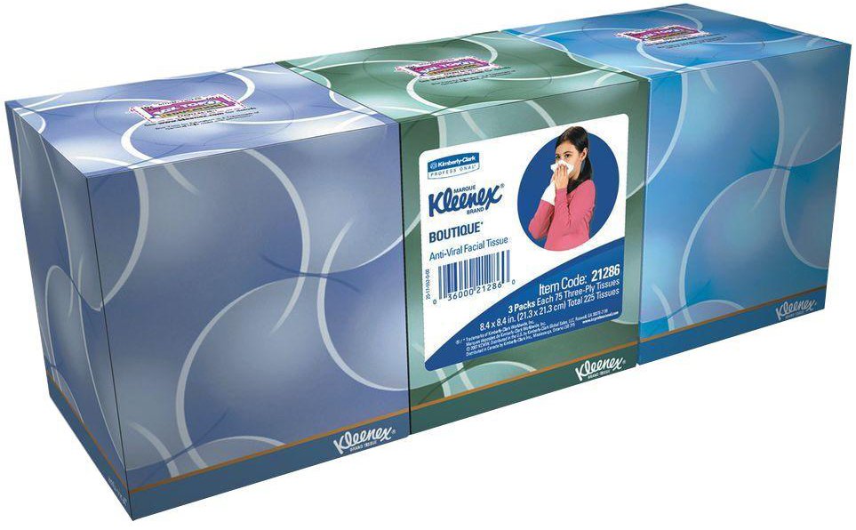 Kleenex® Anti-Viral Anti-Viral Facial Tissue White 8-1/5 X 8-2/5 Inch 68 Count