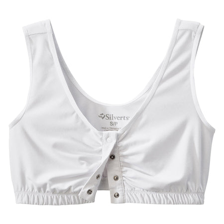 Adaptive Front Closure Bra Silverts® White Large 42 to 44 Inch