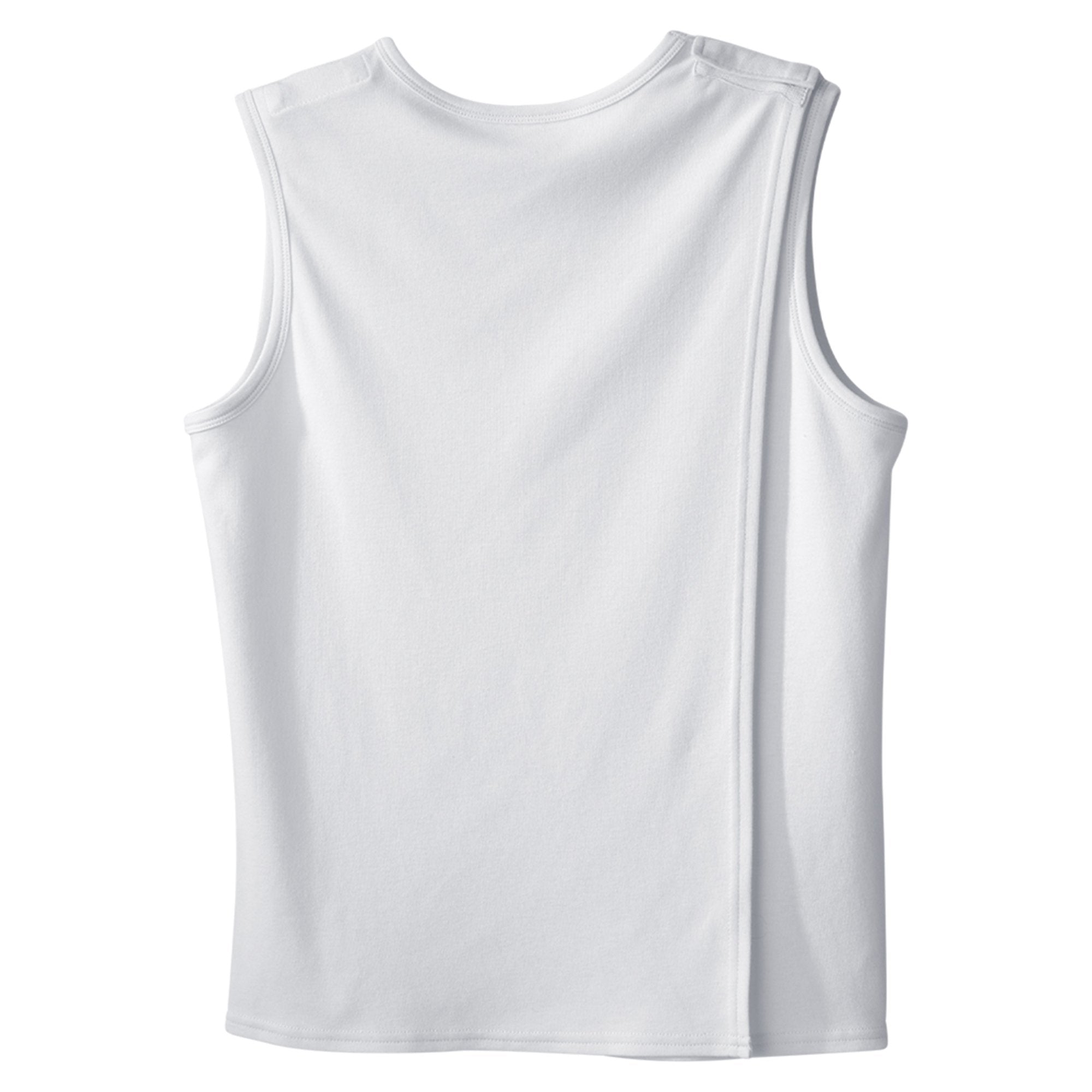 Adaptive Undershirt Silverts® 2X-Large White Without Pockets Sleeveless Female