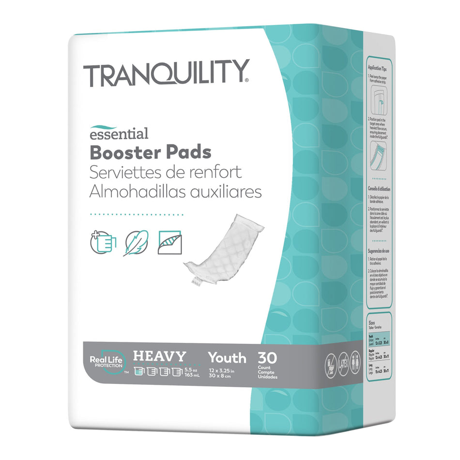 Booster Pad Tranquility® Essential 3-1/2 X 12 Inch Heavy Absorbency Super Absorbent Core One Size Fits Most