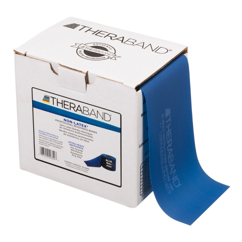 Exercise Resistance Band TheraBand® Blue 6 Inch X 25 Yard X-Heavy Resistance