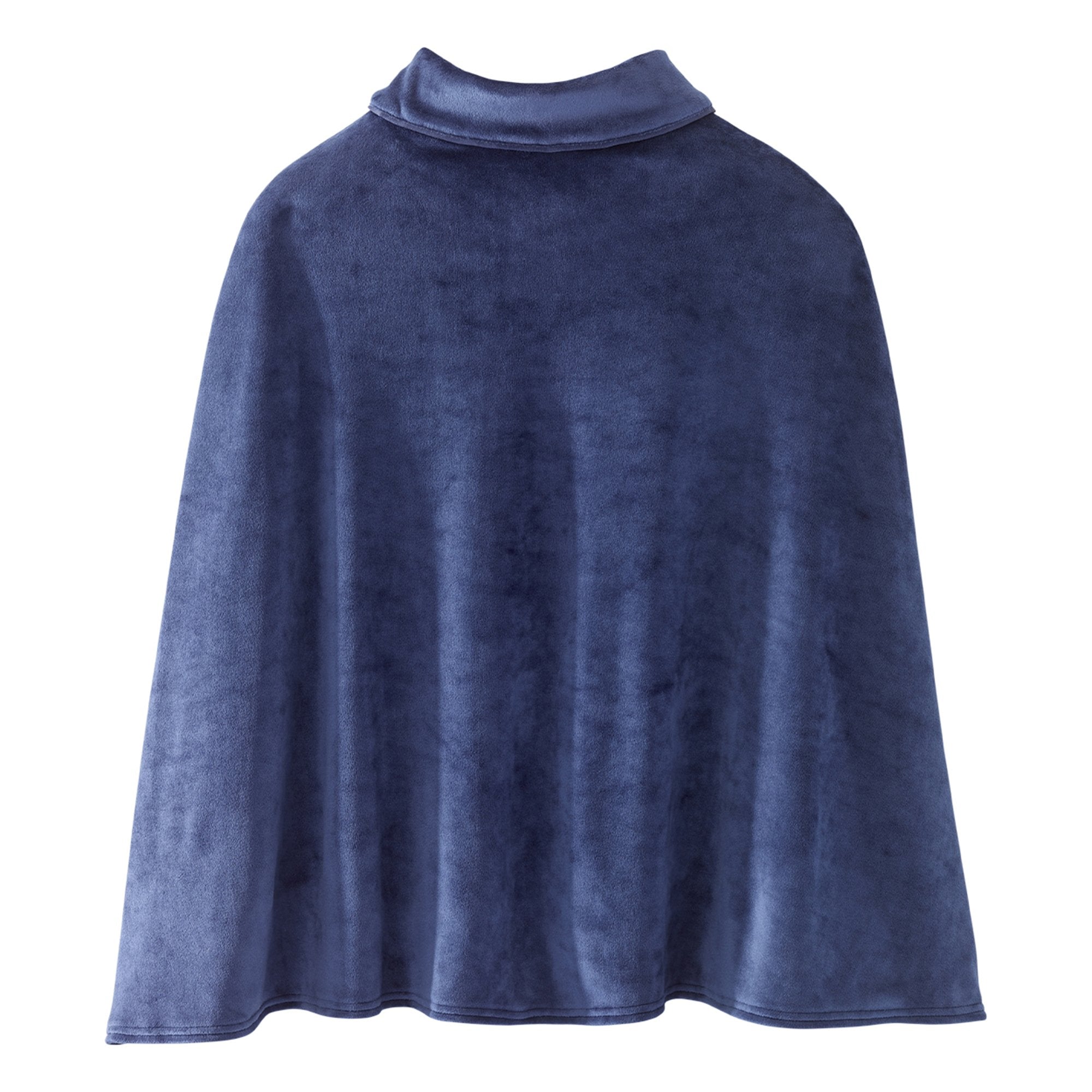 Bed Jacket Cape Silverts® Navy One Size Fits Most Front Opening Button Closure Female