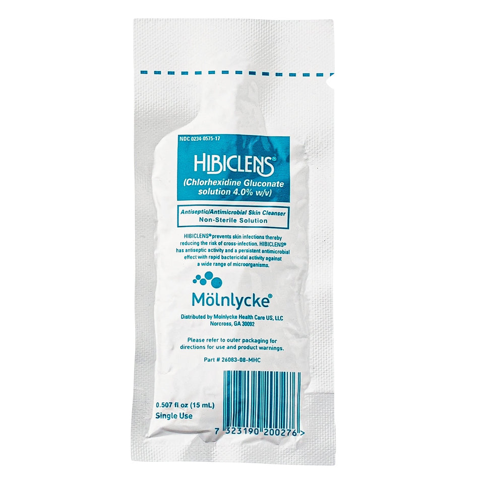 Antiseptic / Antimicrobial Skin Cleanser Hibiclens® 15 mL Individual Packet 4% Strength CHG (Chlorhexidine Gluconate) NonSterile