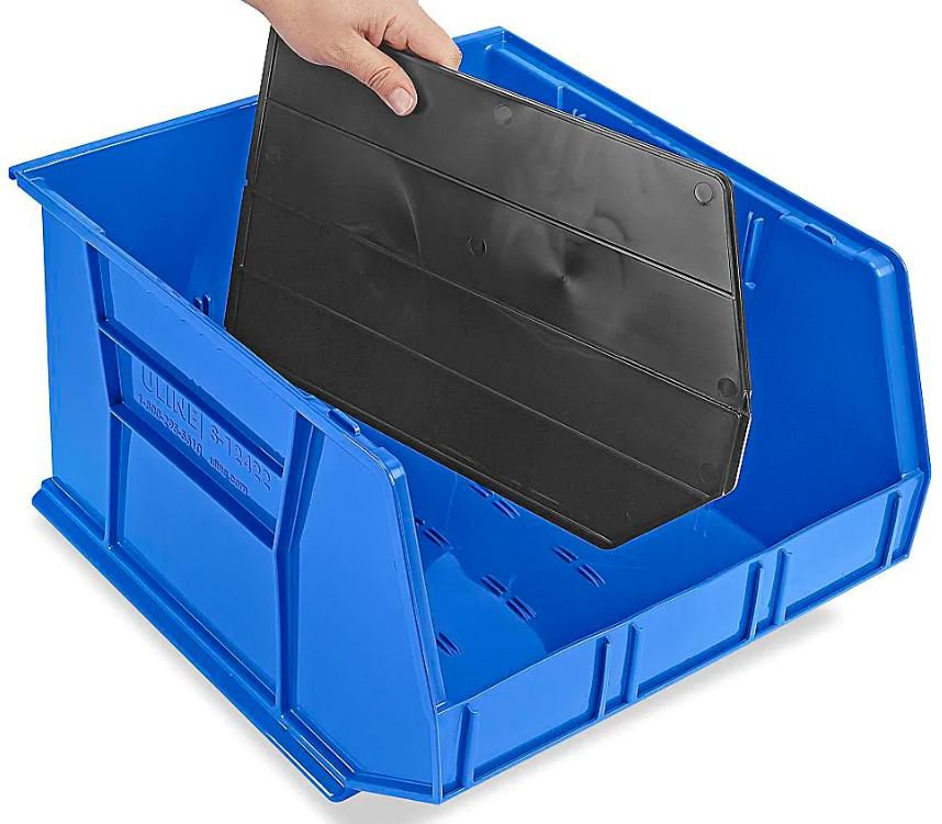Bin Divider 11 X 18 Inch Black Polystyrene