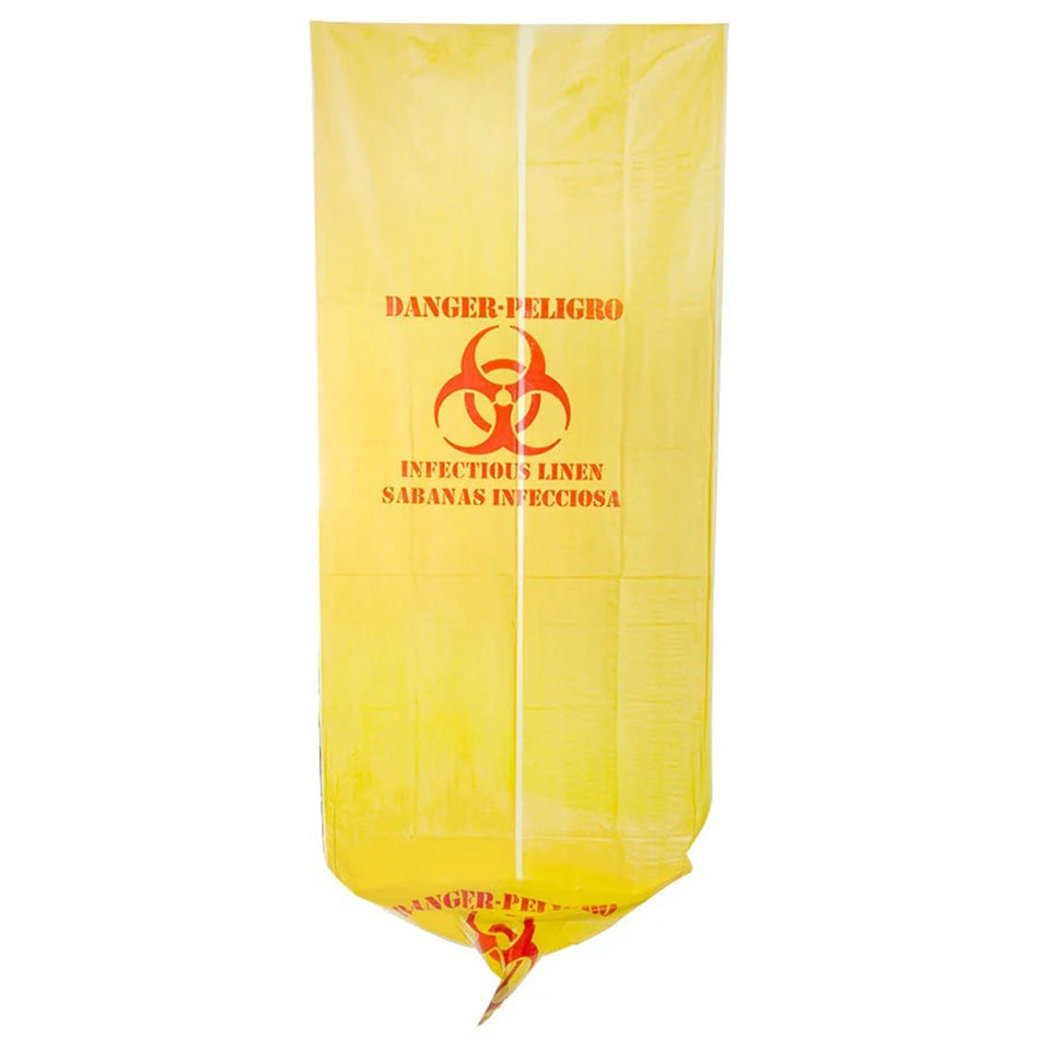 Biohazard Bag Pitt Plastics 44 gal. Yellow LLDPE 37 X 50 Inch