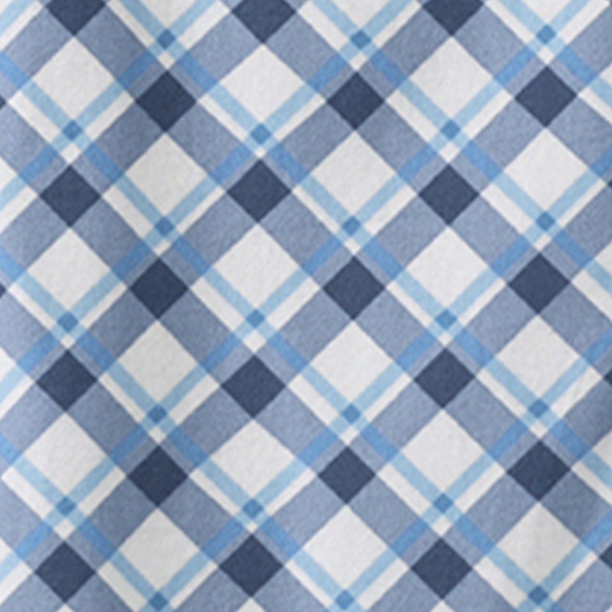 Silverts® Shoulder Snap Patient Exam Gown, Medium, Diagonal Blue Plaid