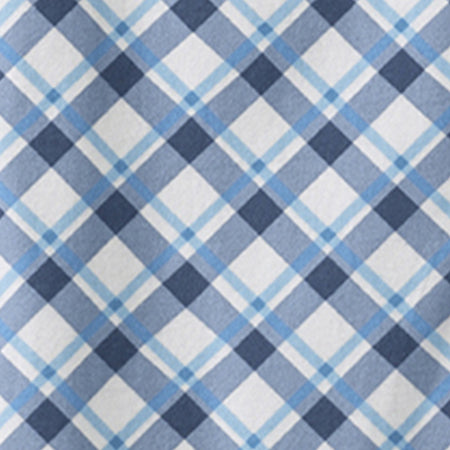 Silverts® Shoulder Snap Patient Exam Gown, Medium, Diagonal Blue Plaid
