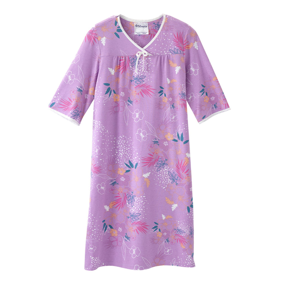Silverts® Shoulder Snap Patient Exam Gown, Large, Soft Tropical