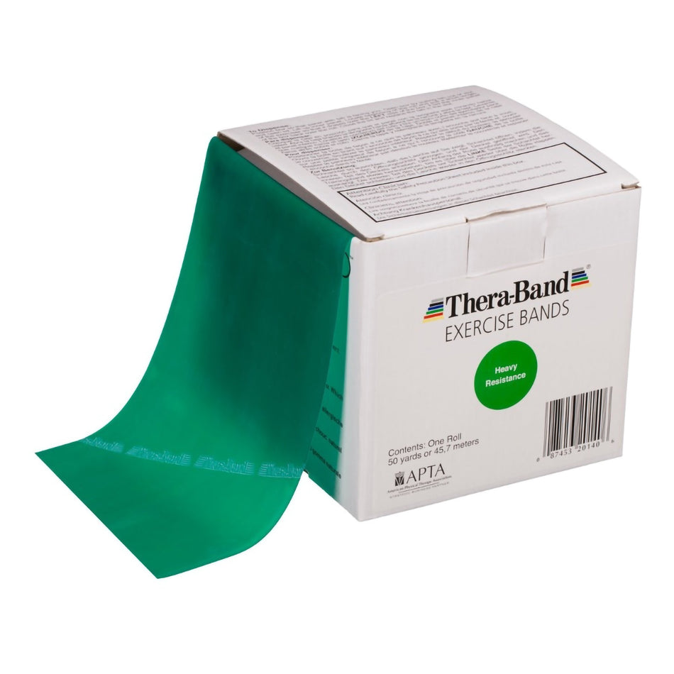 Exercise Resistance Band TheraBand® Green 6 Inch X 50 Yard Heavy Resistance