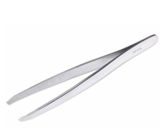 Tweezers 4 Inch Length Floor / Office Grade Stainless Steel NonSterile NonLocking Thumb Handle Straight Blunt Tips