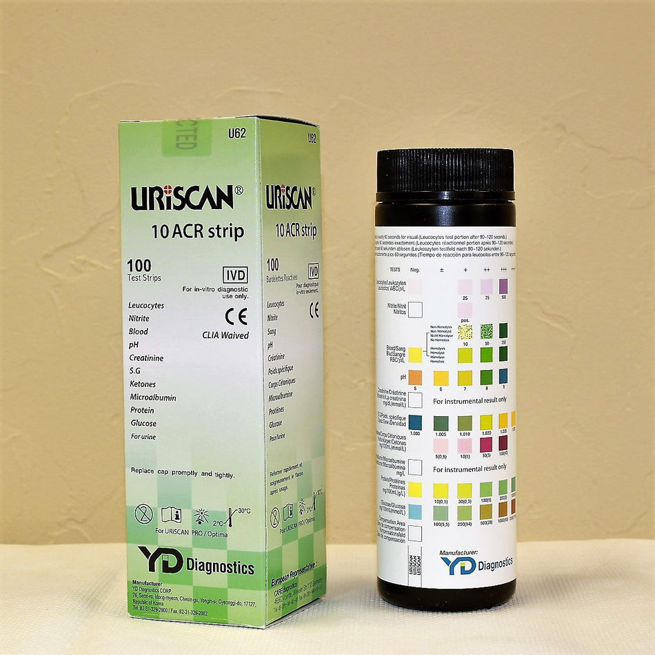 Urinalysis Reagent Uriscan® Bilirubin, Blood, Glucose, Ketone, Leukocytes, Nitrite, pH, Protein, Specific Gravity, Urobilinogen For Uriscan Optima Touch-Screen Urine Analyzer