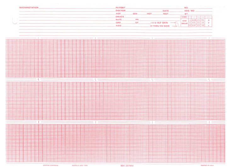 Recording Chart Paper Burdick™ Roll Red Grid