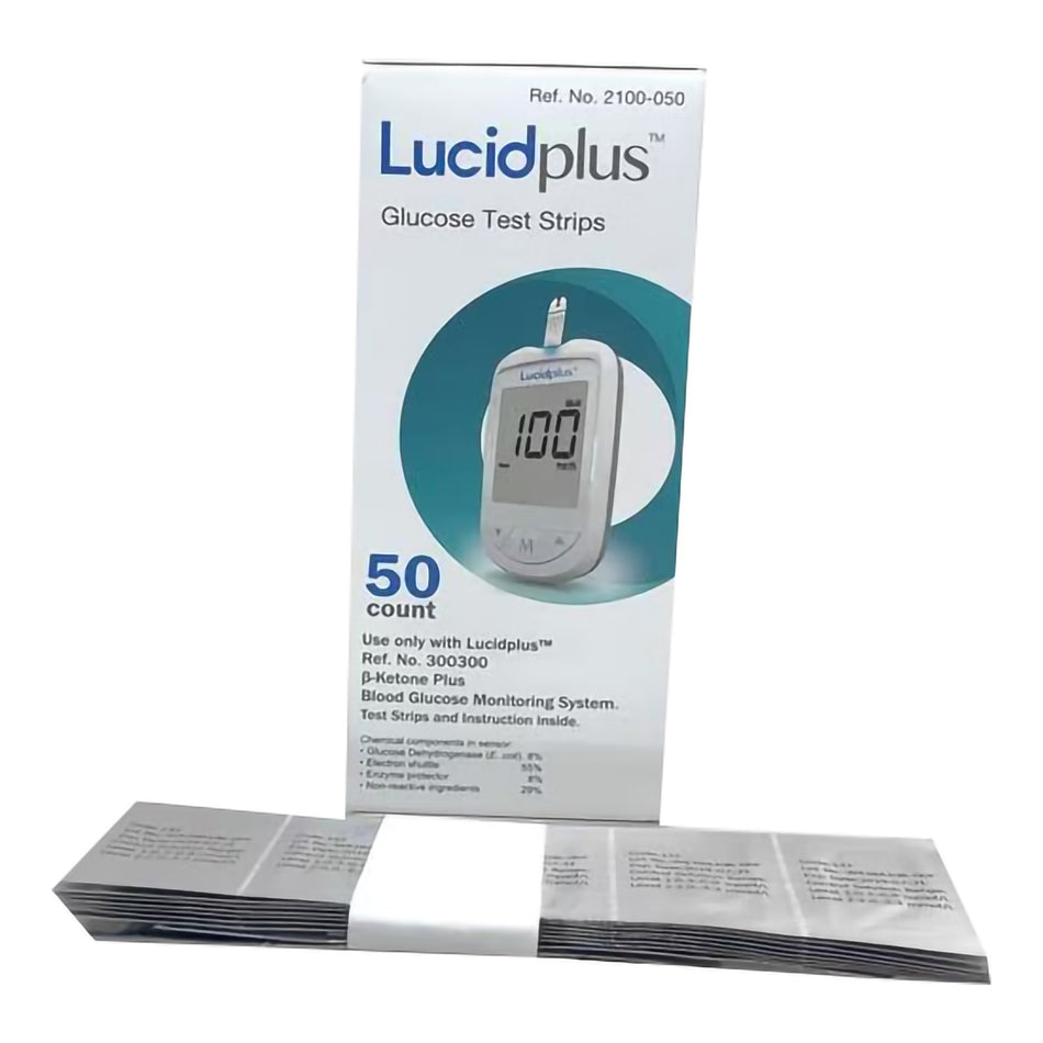 Blood Glucose and Ketone Test Strips Lucidplus™ 50 Strips per Pack
