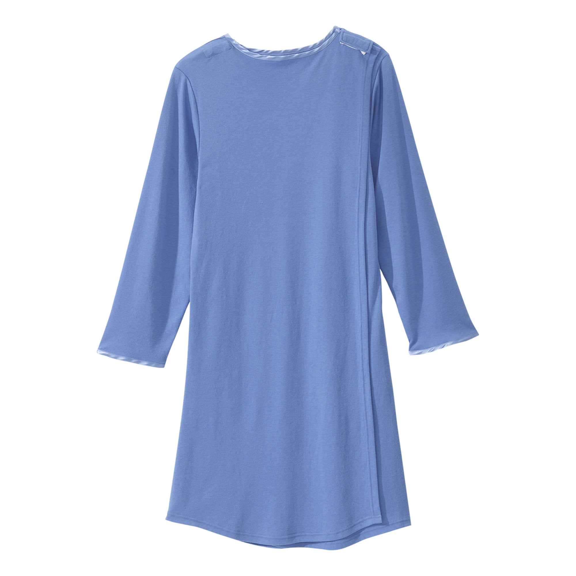 Silverts® Shoulder Snap Patient Exam Gown, Medium, Blue