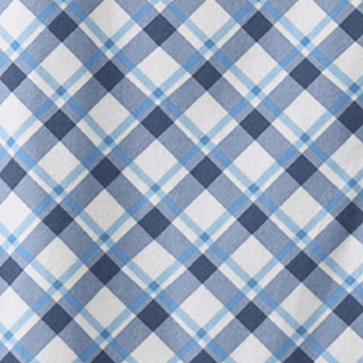 Silverts® Shoulder Snap Patient Exam Gown, Large, Diagonal Blue Plaid