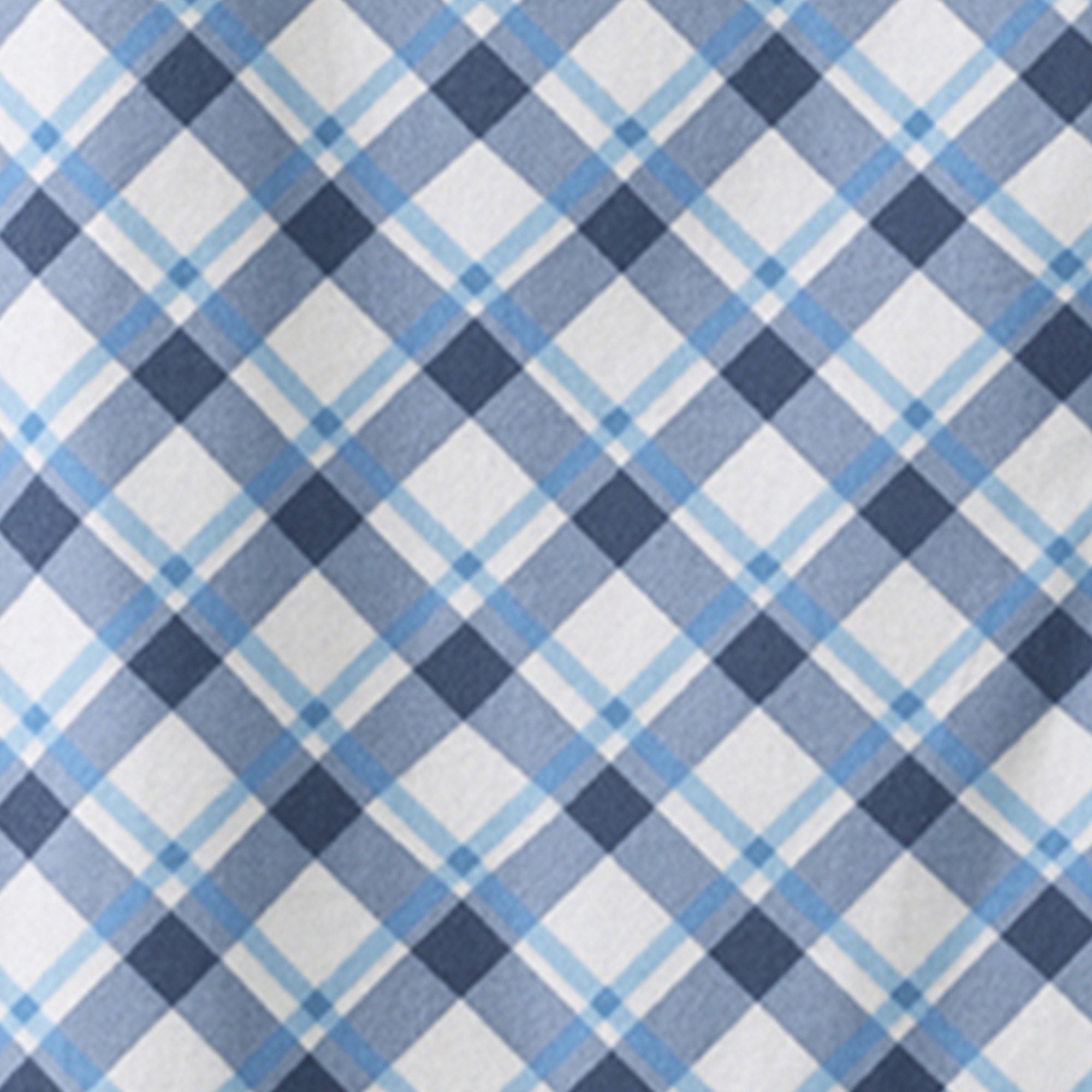 Silverts® Shoulder Snap Patient Exam Gown, Large, Diagonal Blue Plaid