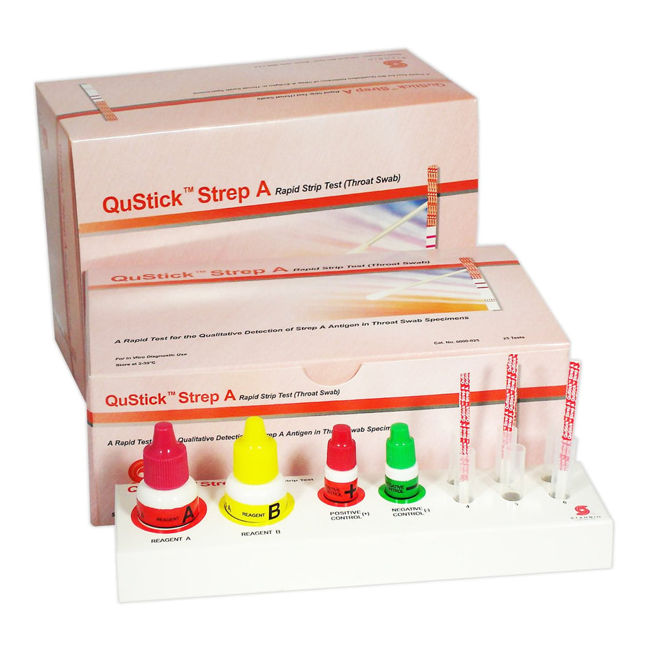 Respiratory Test Kit QuStick™ Strep A Test 50 Tests CLIA Waived