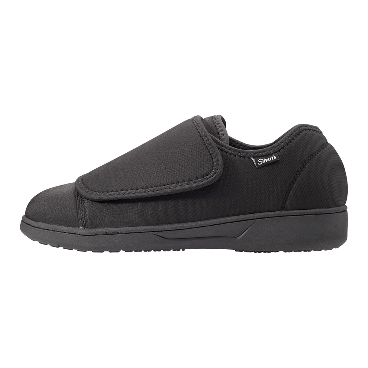 Silverts® Ultra Comfort Flex Hook and Loop Closure Shoe, Size 12, Black