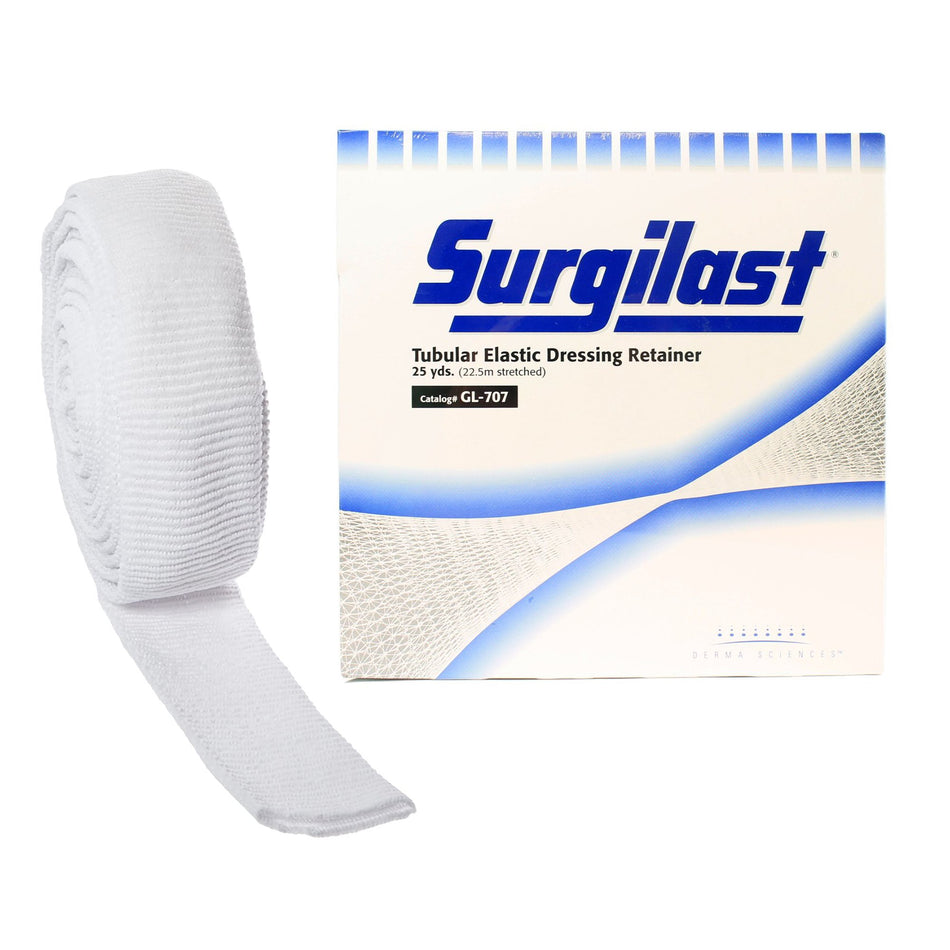 Elastic Net Retainer Dressing Surgilast® Tubular Elastic 25 Yard Size 6 White Medium Head / Shoulder / Thigh NonSterile