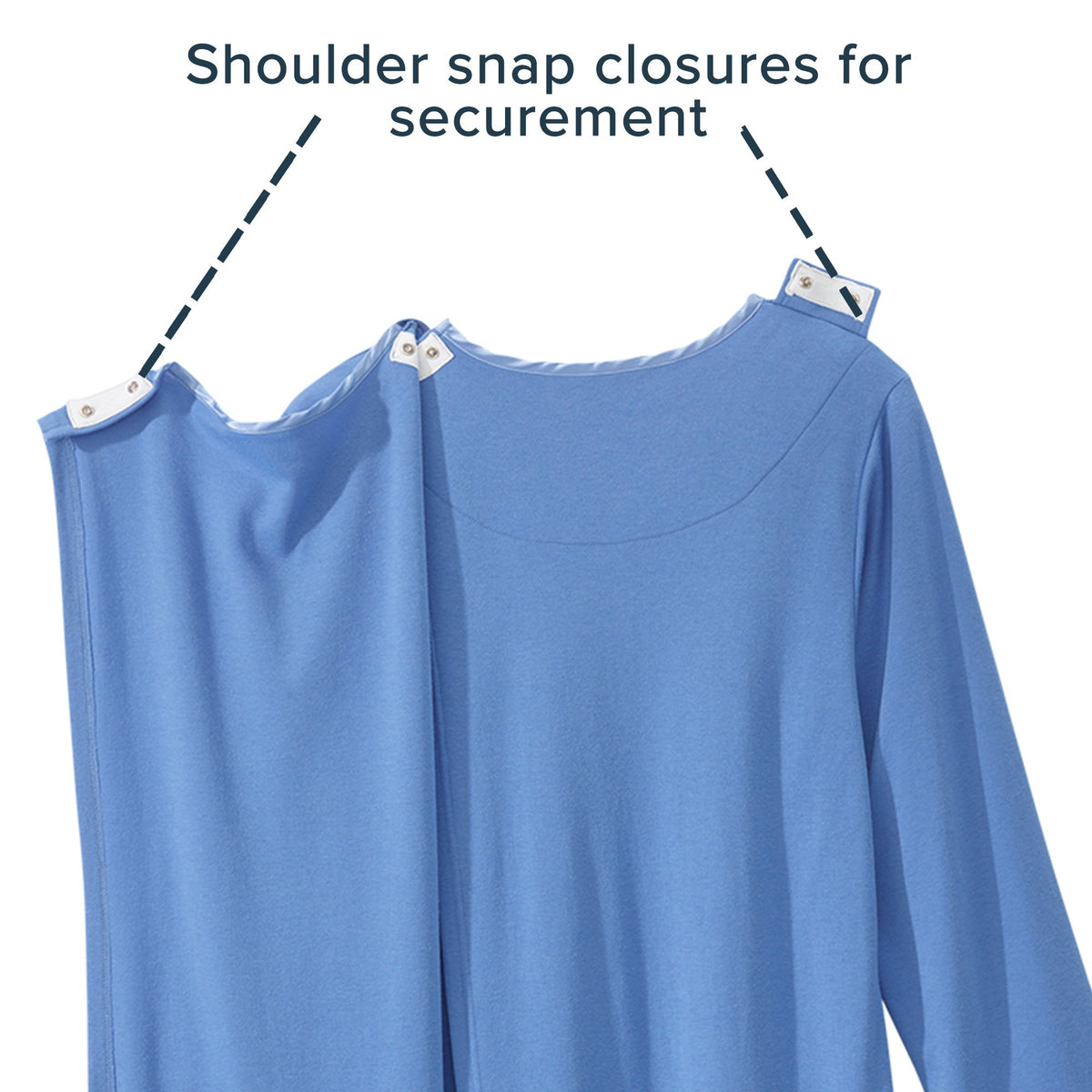 Silverts® Shoulder Snap Patient Exam Gown, Medium, Blue