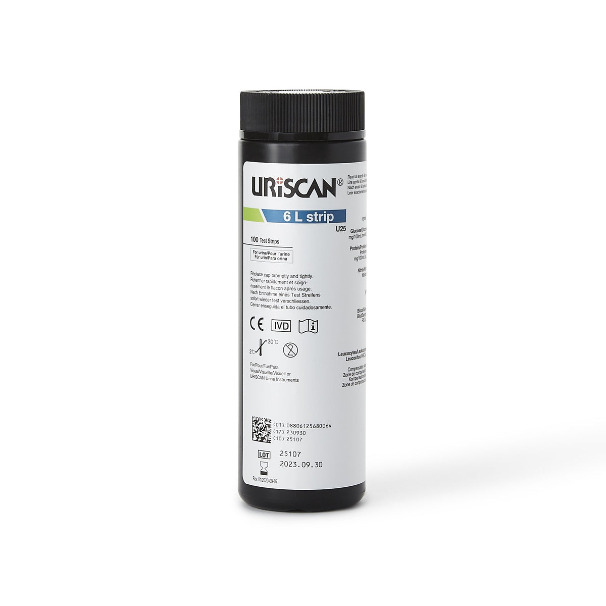 Uriscan Urine Reagent Strip for use with Consult Urine Analyzer 773 / Select Urine Analyzer 505 / Uriscan Optima Touch-Screen Urine Analyzer